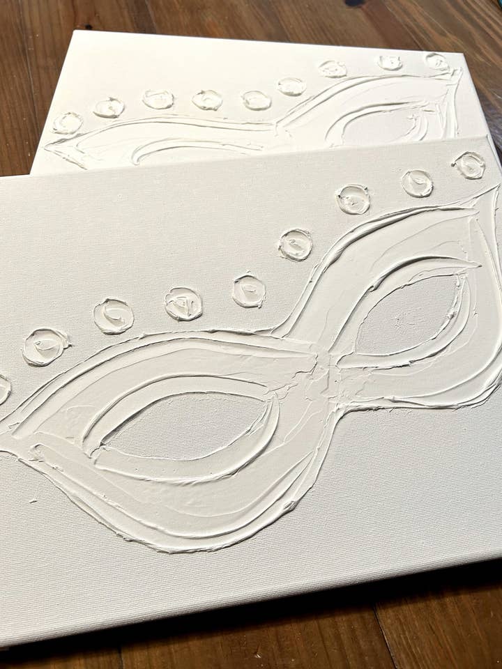 Paint Your Own Canvas | Mardi Gras Mask Fleur de Lis Jester for wholesale by Coddiwomple