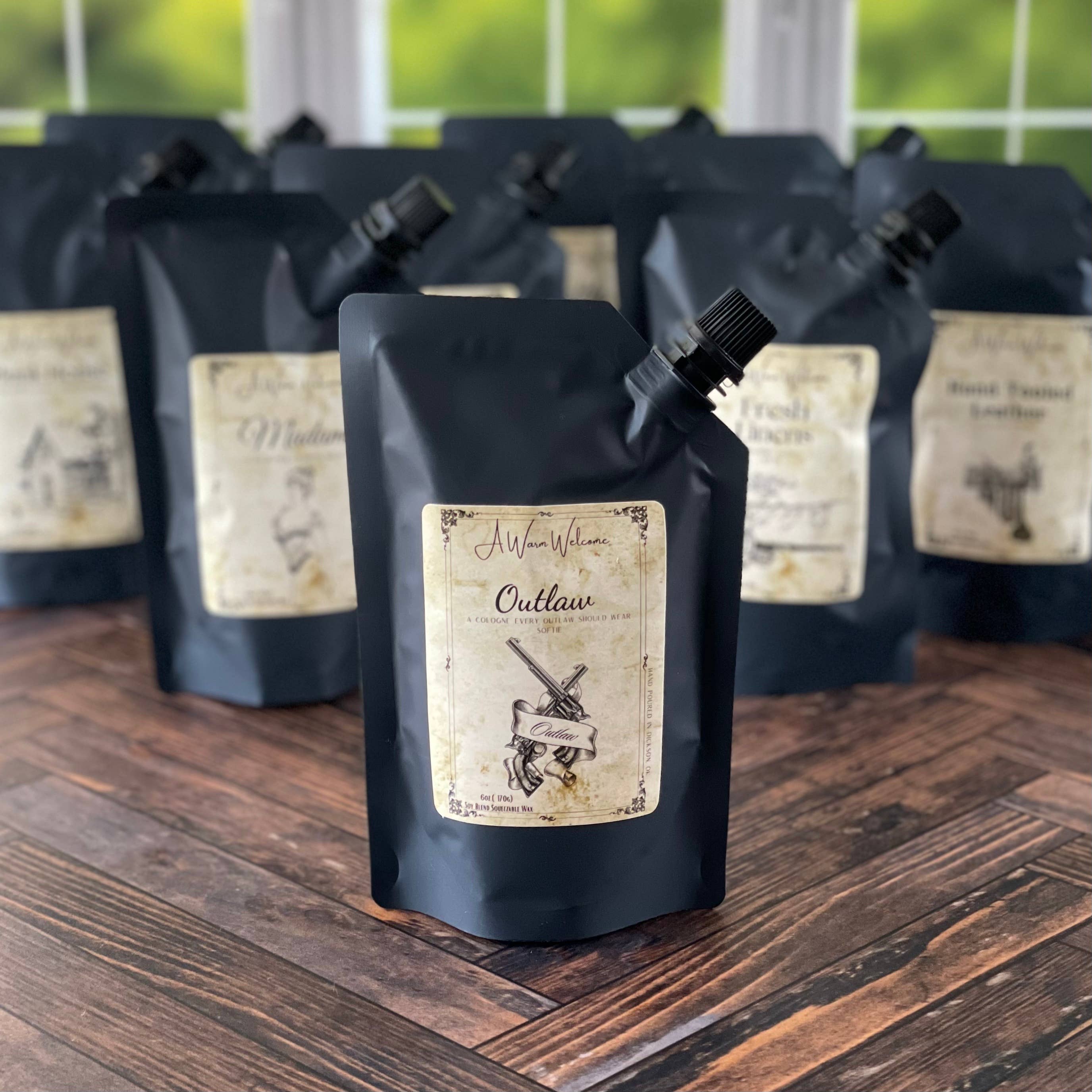 A Warm Welcome - Wholesale Wax Melt - Wild West Outlaw Softie | Scented Squeeze Wax Melt/Candle1