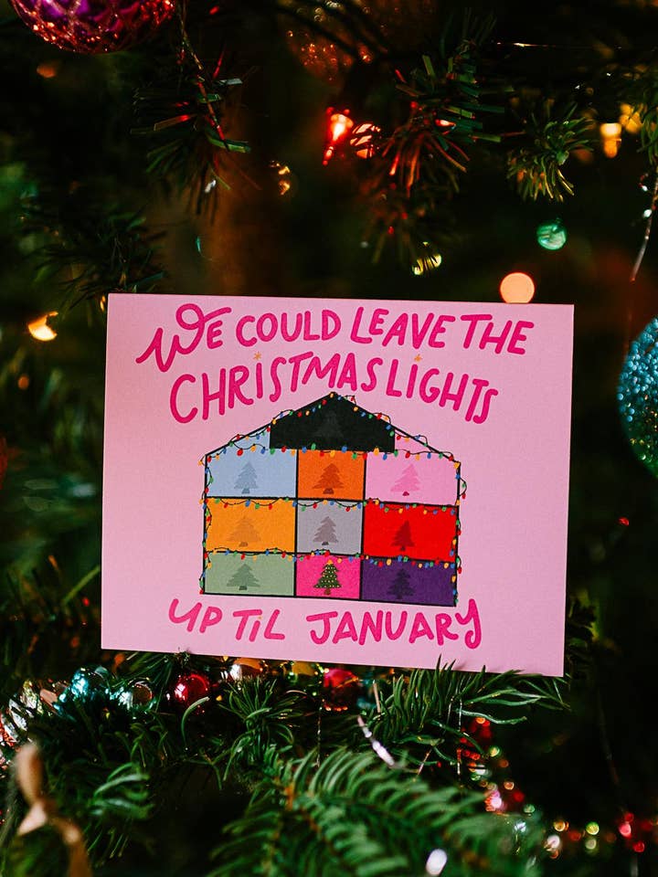 Taylor Swift Lover Christmas Lights Card for wholesale by Bouquet of Joy