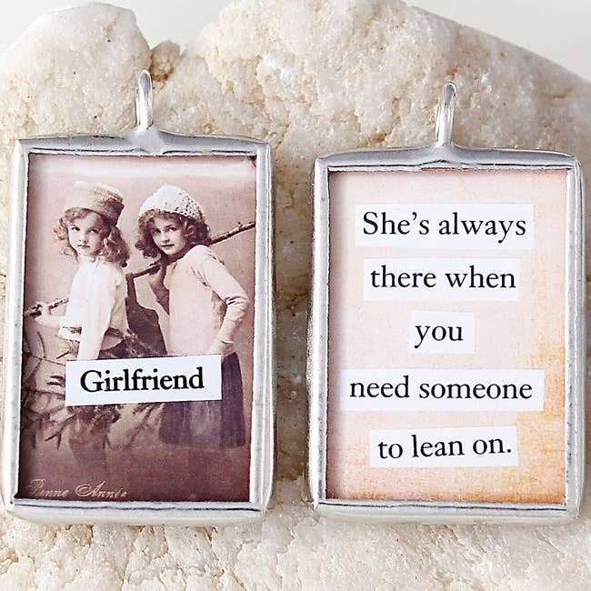 Girlfriend Soldered Art Charm for wholesale by Jennifer Dahl Designs LLC