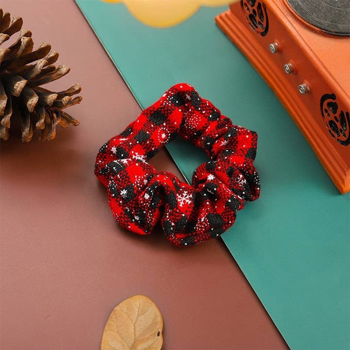 Ekartini - Wholesale Scrunchie - Women's - Christmas Plaid Print Scrunchies5