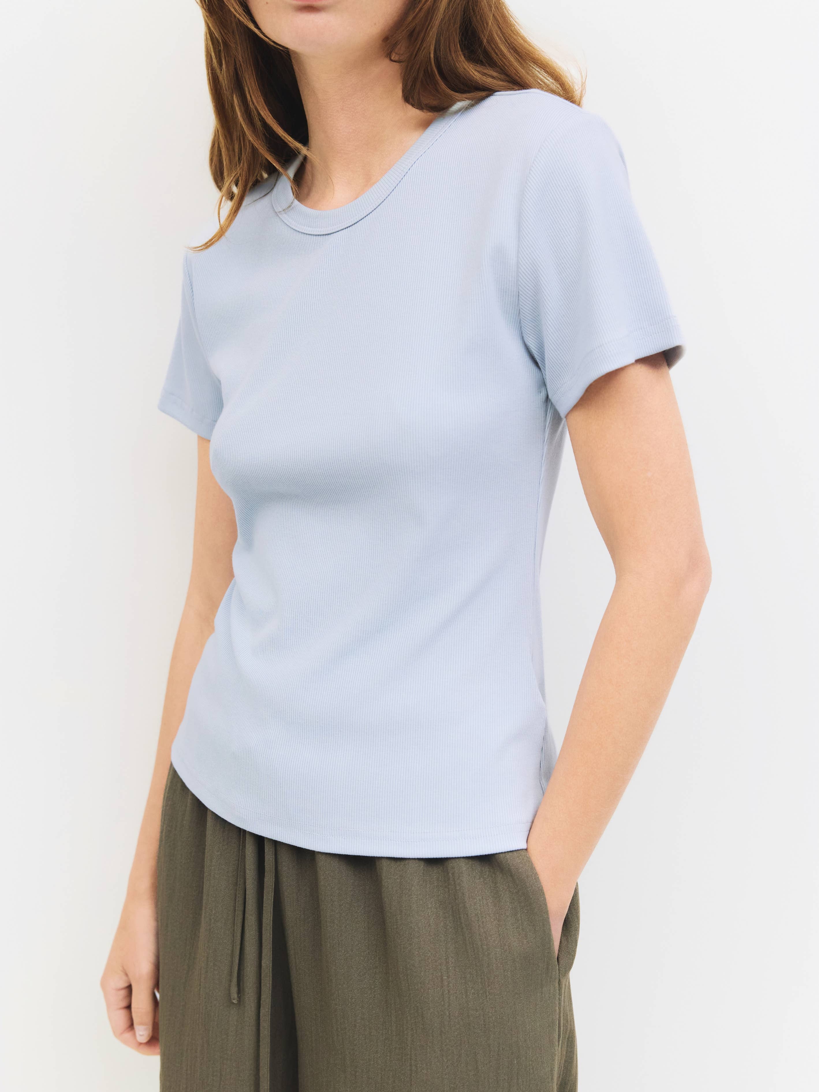 MOD REF - Wholesale T-Shirt - Women's - The Miller Top | Ribbed Short-Sleeve T-Shirt3