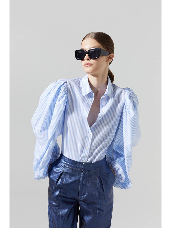 Samba Cotton Poplin Shirt - Stripes for wholesale on Faire