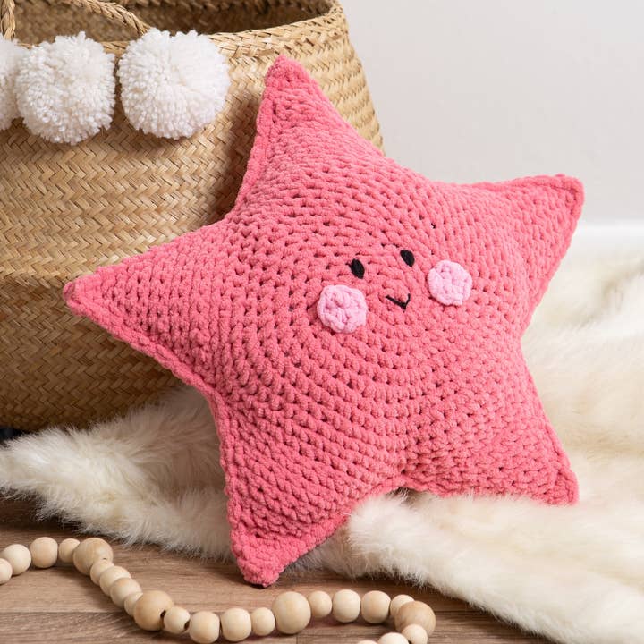 Star Cushion Easy Crochet Kit for wholesale by Wool Couture Company