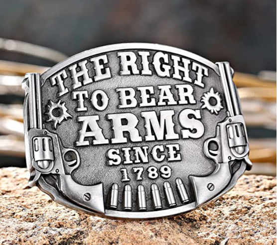 SimpleNGreat - Vente Boucle de ceinture – homme - La boucle de ceinture du 2e amendement Le droit de porter le bras 1780BNZ1