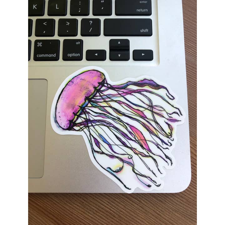More ART | More Heart - Wholesale Sticker - Zurri Jelly Fish - Premium Vinyl Sticker1