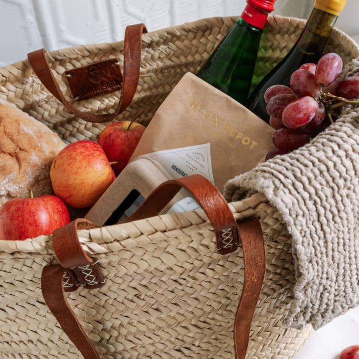 Kaaterskill Market - Wholesale Beach Bag - Parisian Farmer's Market Tote Basket5