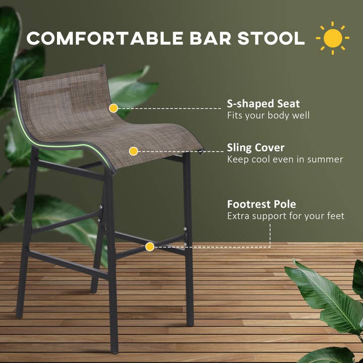 39F Inc. - Wholesale Patio Set - 3-Piece Bar Height Outdoor Bistro Set Round Patio Pub Table