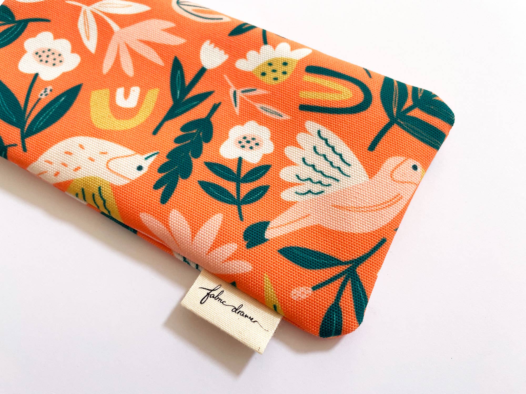 Fabric Drawer - Wholesale Eyewear cases & holders – Women's - Handmade Fabric Sunglasses/Glasses Case - Orange Flowers1