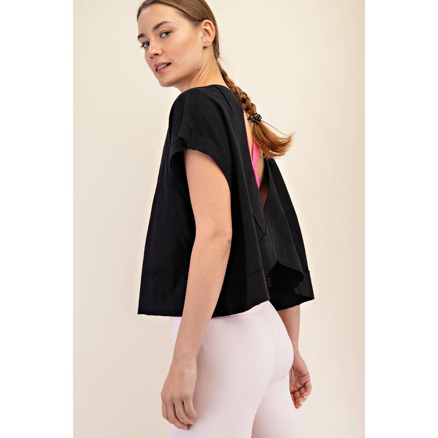 Rae Mode - Wholesale Shirt - Women's - COTTON SLUB OPEN BACK TOP25