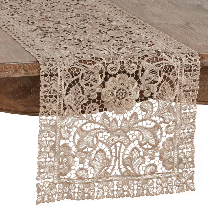 All Over Venice Lace Runner for wholesale by Saro Lifestyle