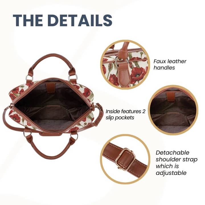 SignareArt - Wholesale Laptop Bag - Women's - CPU-POP | Poppy Computer Laptop Bag Case 15.6"3