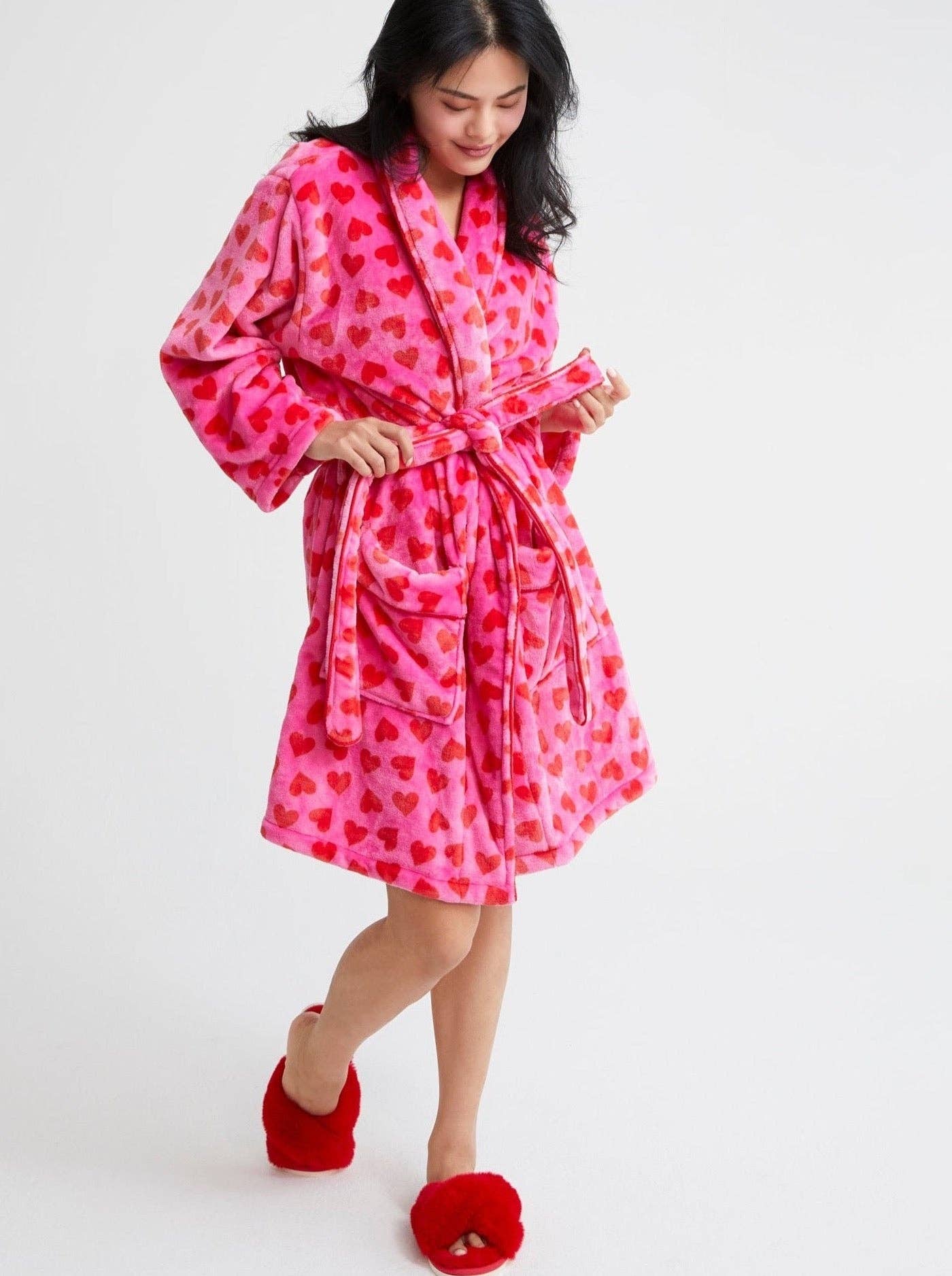 Shiraleah - Wholesale Robe - Women's - HEARTS ROBE, PINK2