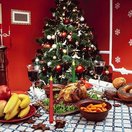 Crover - Wholesale Flameless Candle - 10.8" LED Taper Candles (Assorted Color)3