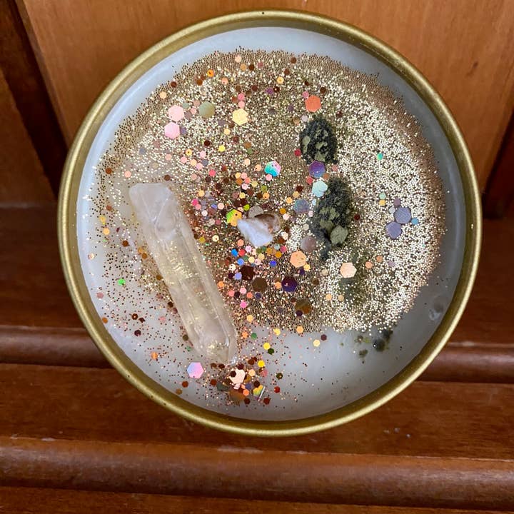 Raven’s Hearth - Wholesale Travel candles - Higher Vibes Candle | Patchouli, Orange & Green Tea4