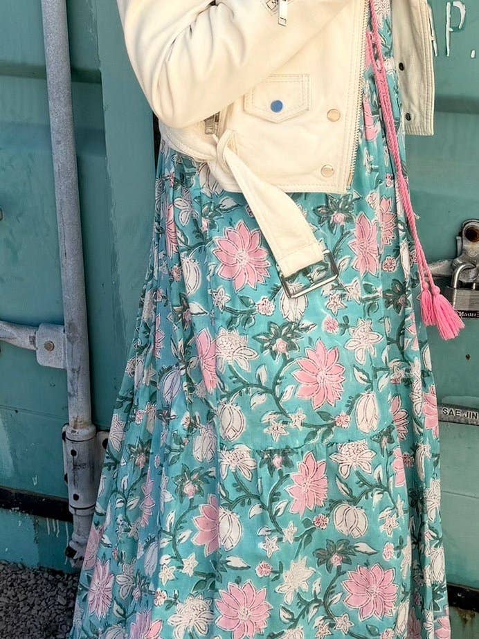 Savannah Tassel Ruffle Maxi Dress for wholesale by Sur La Vague