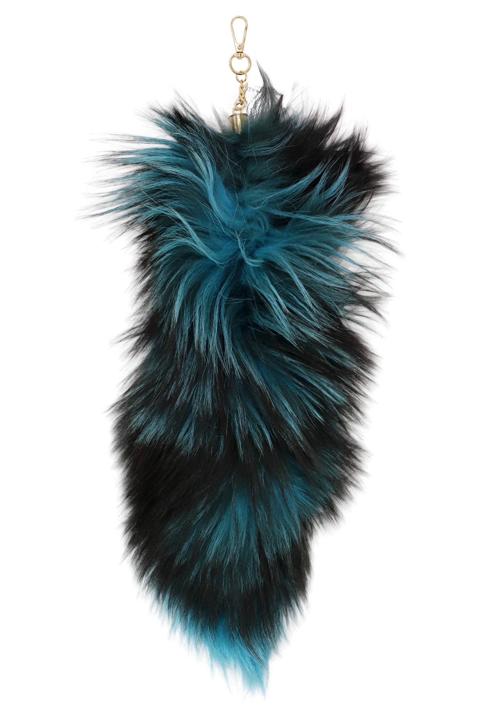 Cap Zone - Wholesale Keychain - Women's - Oversized Shaggy Fur Tail Key Ring - 18.5 Inch11