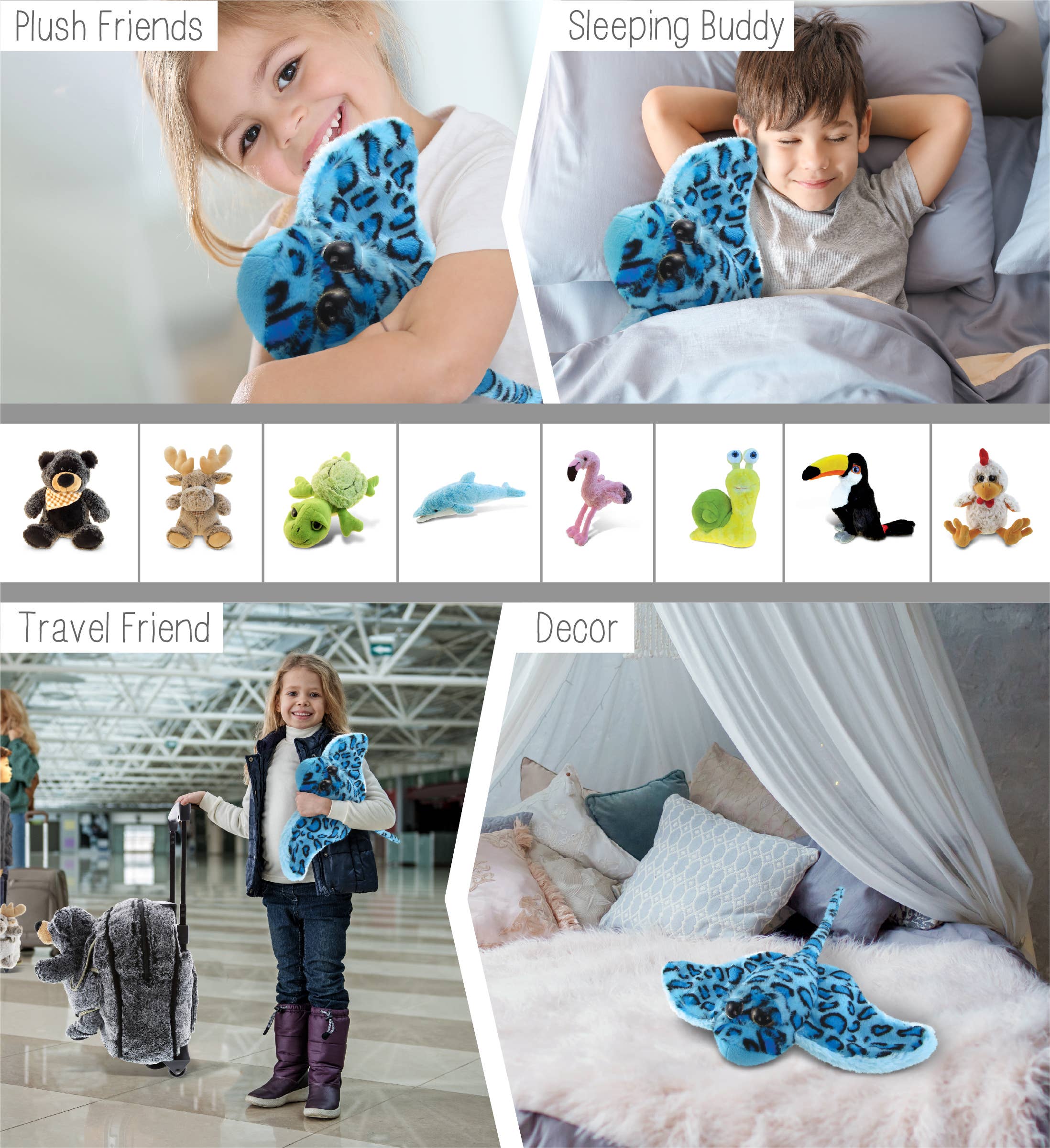 Cota Global - Wholesale Stuffed/Plush Toy - Kids & Baby - Super-Soft Plush - Blue Sting Ray3