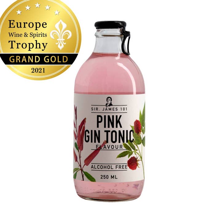 Sir. James 101 Pink Gin Tonic | 4-pack for wholesale by Better Rhodes