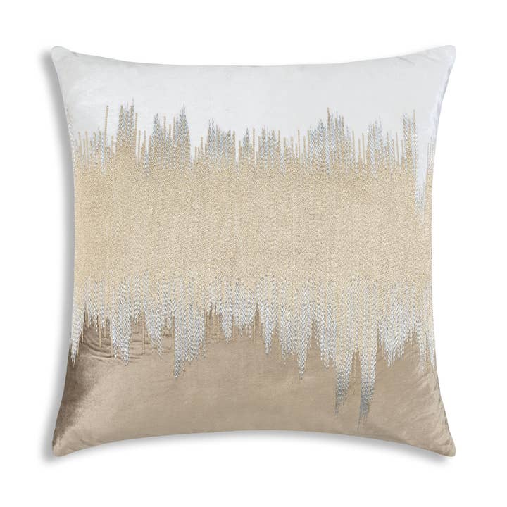 Mira Ivory Beige Velvet Pillow for wholesale by Cloud 9 Design