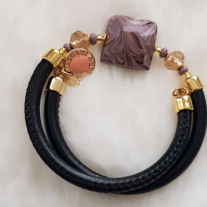 Parma square murano bracelet for wholesale by les secrets de Louisette
