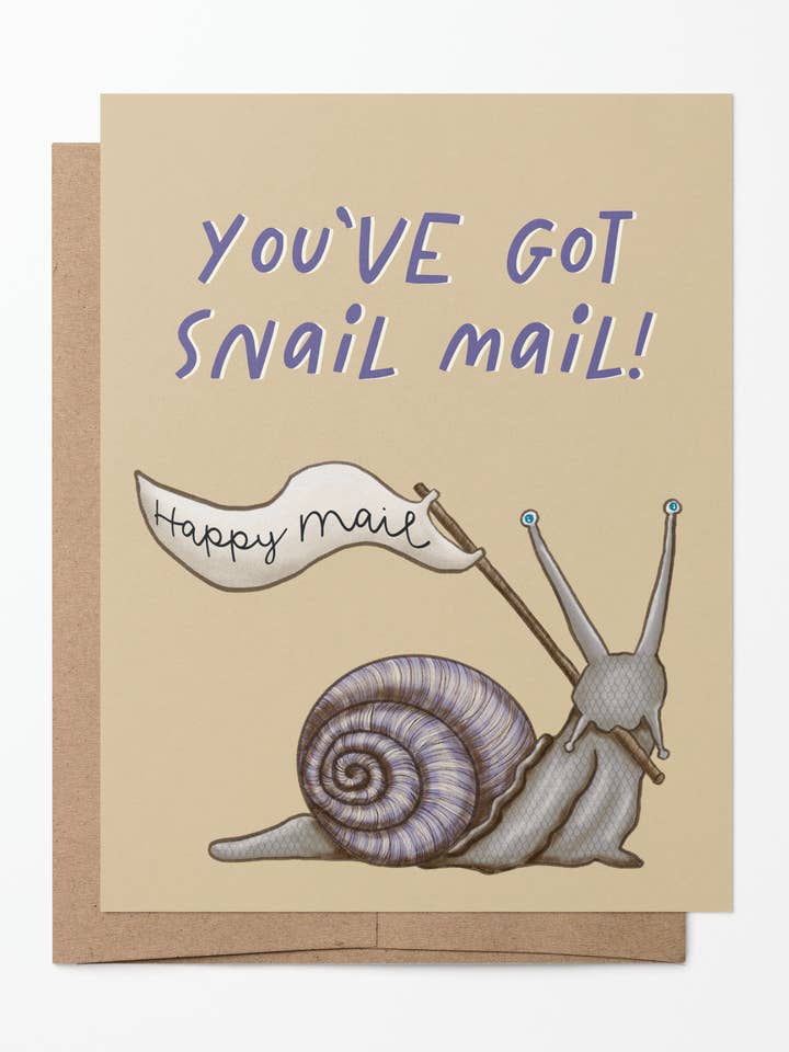 Carte Courrier Escargot | A2 Vierge pour la vente par Lucid Moon Studio, LLC