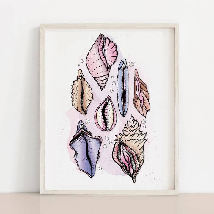 8,5 x 11 The SheShells Art Print voor wholesale door Meli TheLover