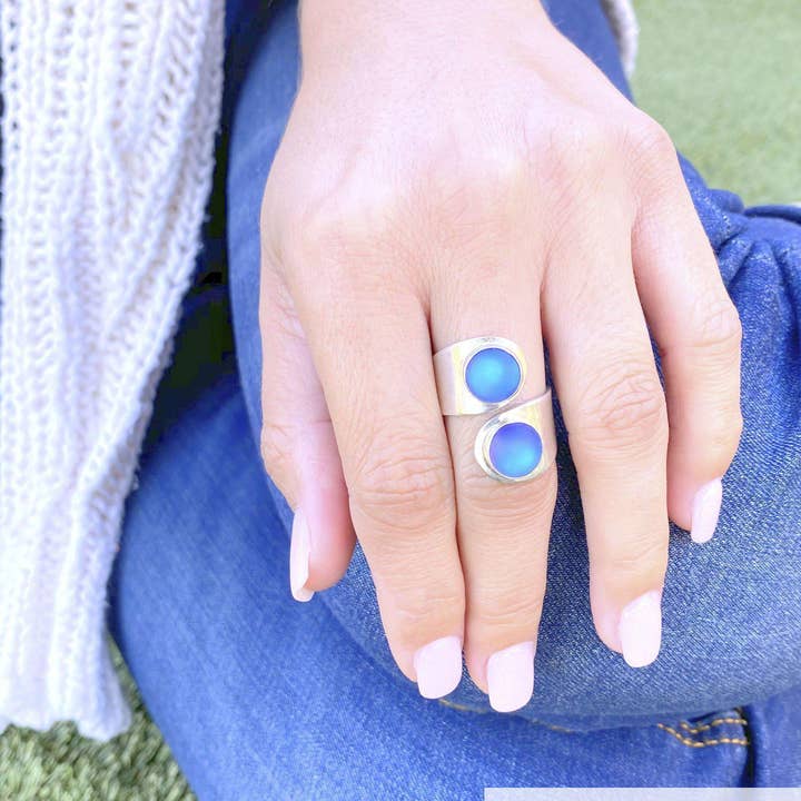 LeightWorks - Vendita all'ingrosso Anelli cocktail/statement - Anello Doppio Cerchio1