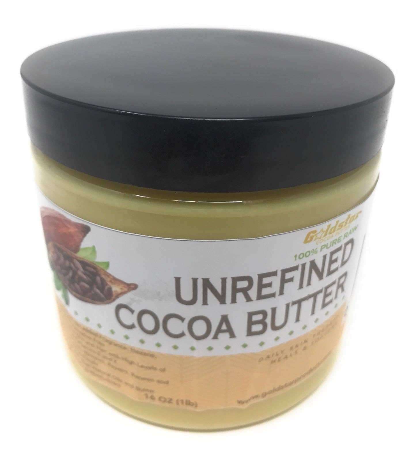Goldstar Shea Butter - Vendita all'ingrosso Balsamo/burro per il corpo - Burro di cacao grezzo grezzo al 100% Goldstar - 16 OZ (1 POUND)2
