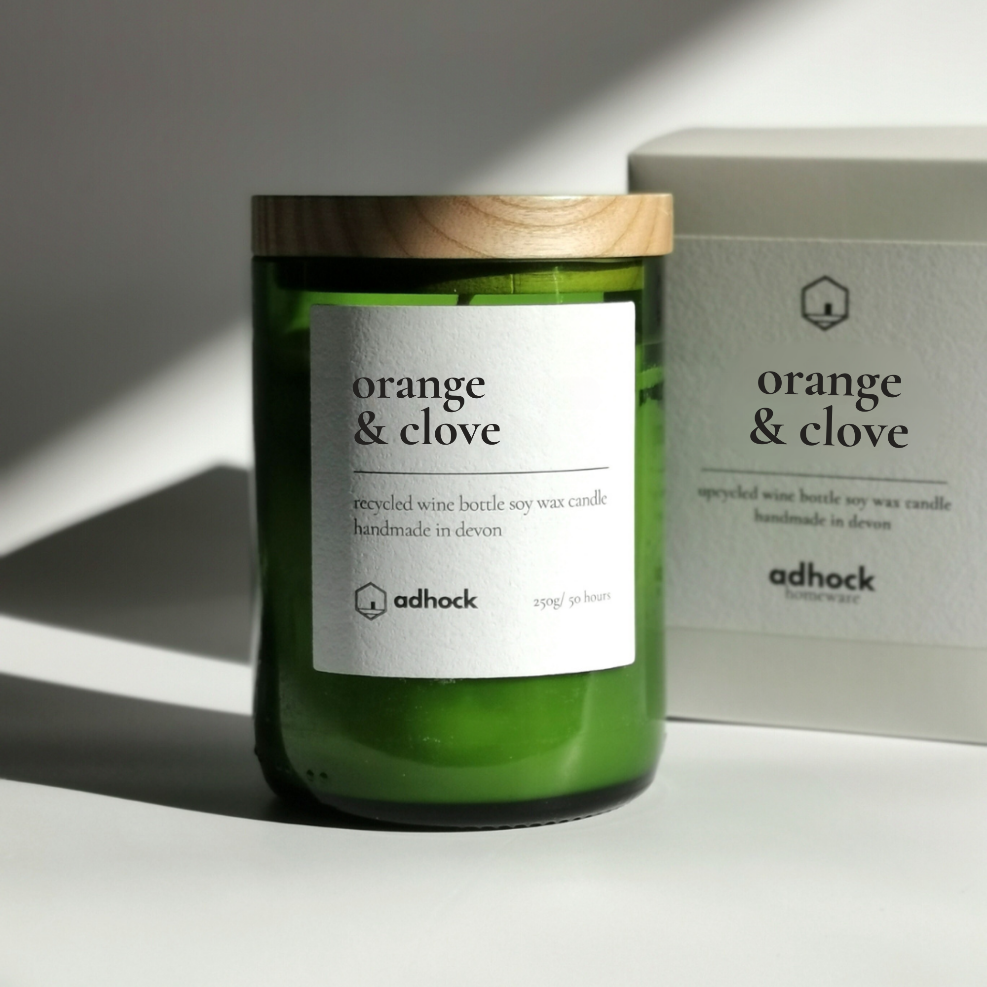 Adhock Homeware – wholesale Jar/filled candle – Orange & Clove Wine Bottle Candle1
