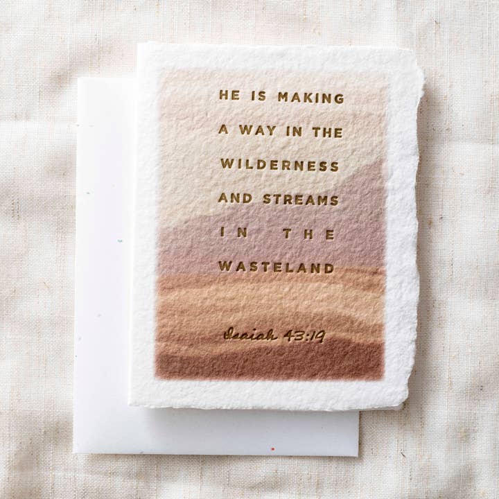 Il trace un chemin | Carte de vœux religieuse chrétienne pour la vente par Paper Baristas