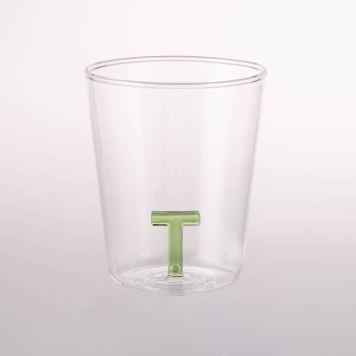 MONOGRAM GLASS LETTER T 3D 420 ML for wholesale by VdE Tivoli 1996
