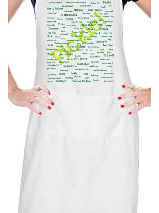 Pickleball Trivia Chef's Apron for wholesale by TownieSwag