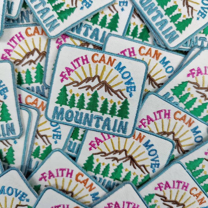 Patchgram - Wholesale Patch - Faith Can Move Mountain Embroidered Patch –Bible Verse patch1