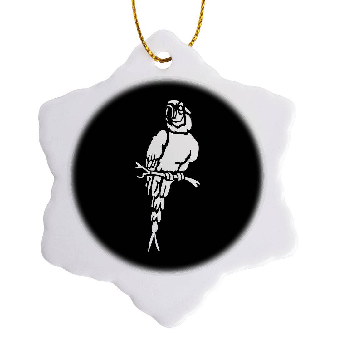 3dRose – wholesale Ornament – 3dRose, Cute Parrot Cut-Out Stencil-Style, Ornament7