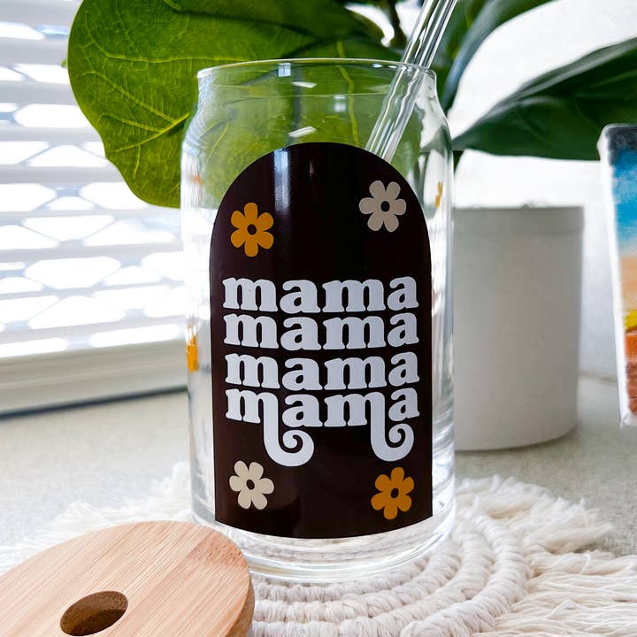 Mama Boho Glass Cup for wholesale by Luxxe Creations Collection