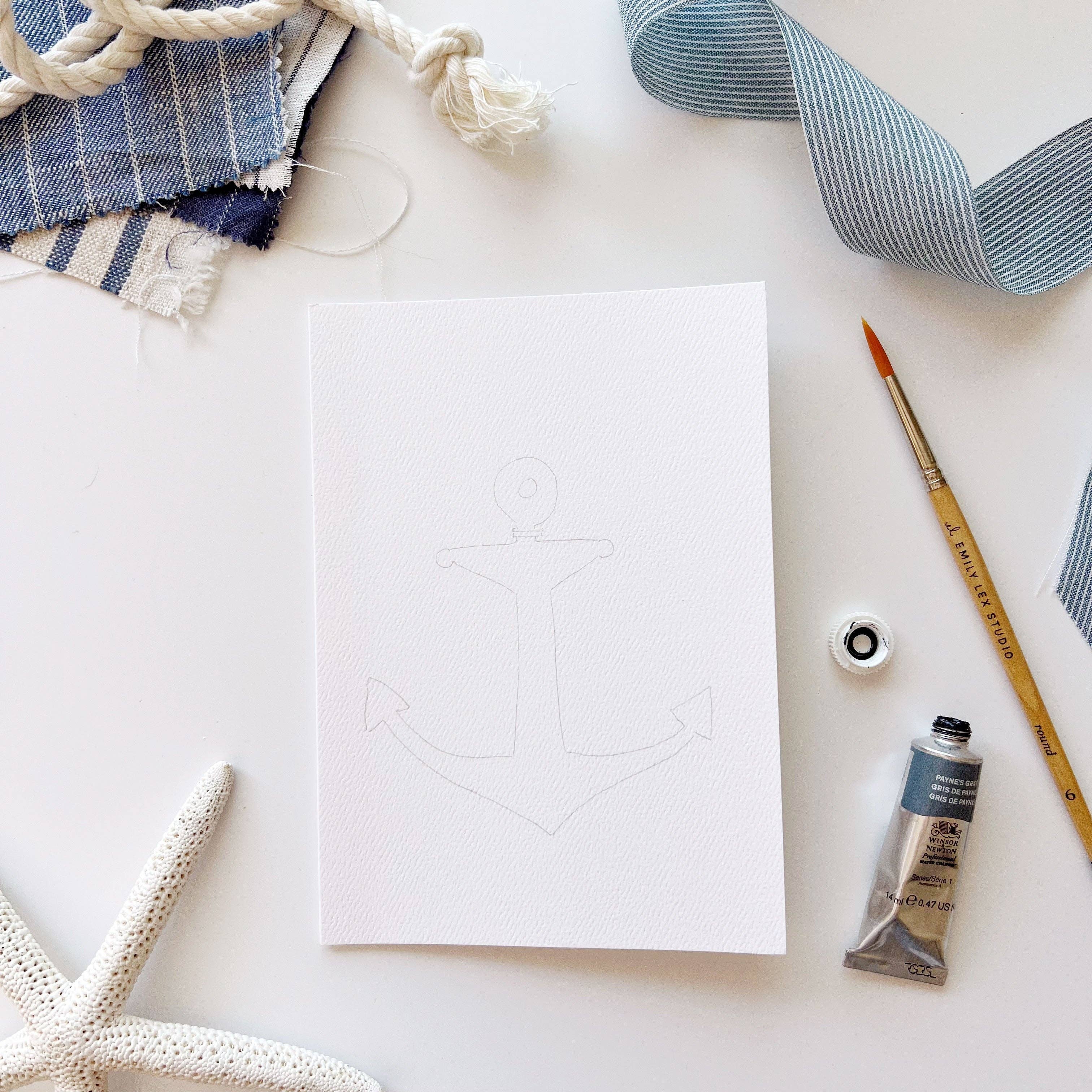 emily lex studio – wholesale Stationery/notecard set – seaside paintable watercolor notecard set11