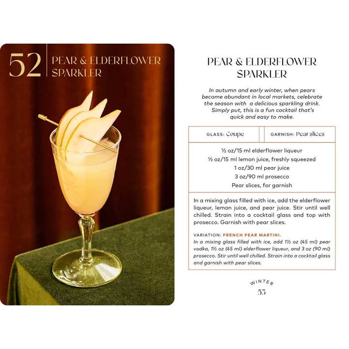 Simon & Schuster - Wholesale Book - Adult - 52 Cocktails to Welcome the Weekend by A.J. Dean