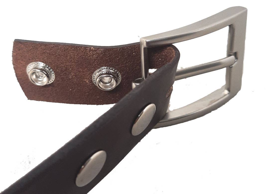 IGI CANADA - Wholesale Belt - Unisex - GENUINE LEATHER BELT PLAIN 35MM BLACK AND BROWN #10359