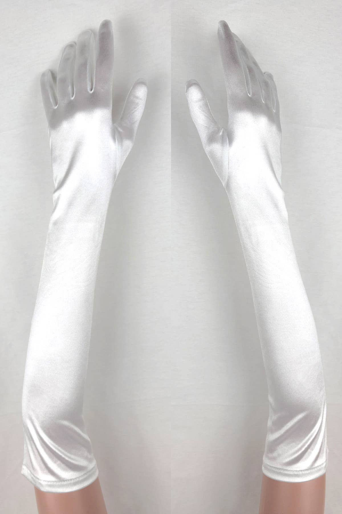 Chicas – wholesale Gloves – Women's – Pair of Elbow Length Satin Evening Gloves G72812BL2