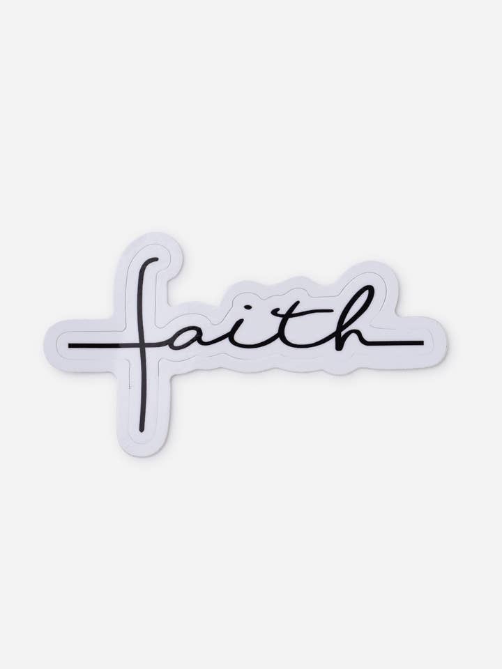 Cursive Faith Sticker for wholesale by Elevated Faith
