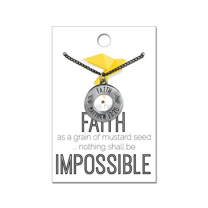 Lifebeats Gifts - Wholesale Pendant/charm necklace - Mustard Seed Necklace - Engraved "Faith Matthew 17:20"1