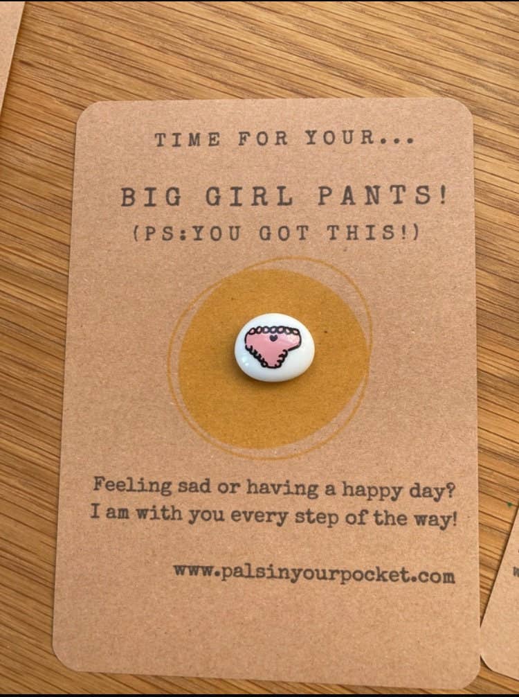 Pals in your Pocket – wholesale Keepsake coin/token – Big Girl Pants Of Positivity With Inspirational Quotes4