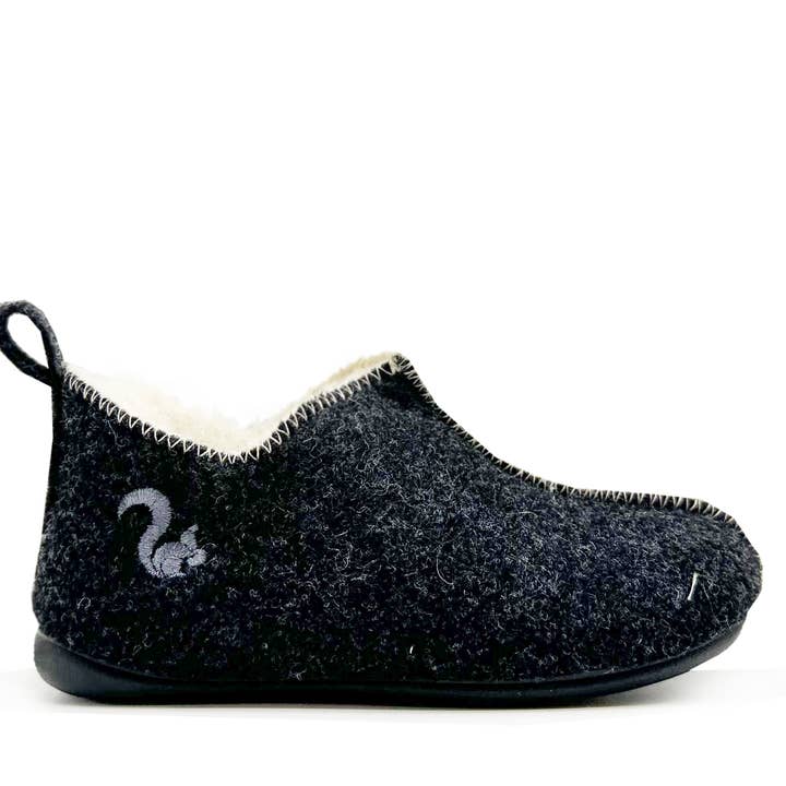 thies 1856 ® Chausson en laine pour enfants gris foncé pour la vente par thies