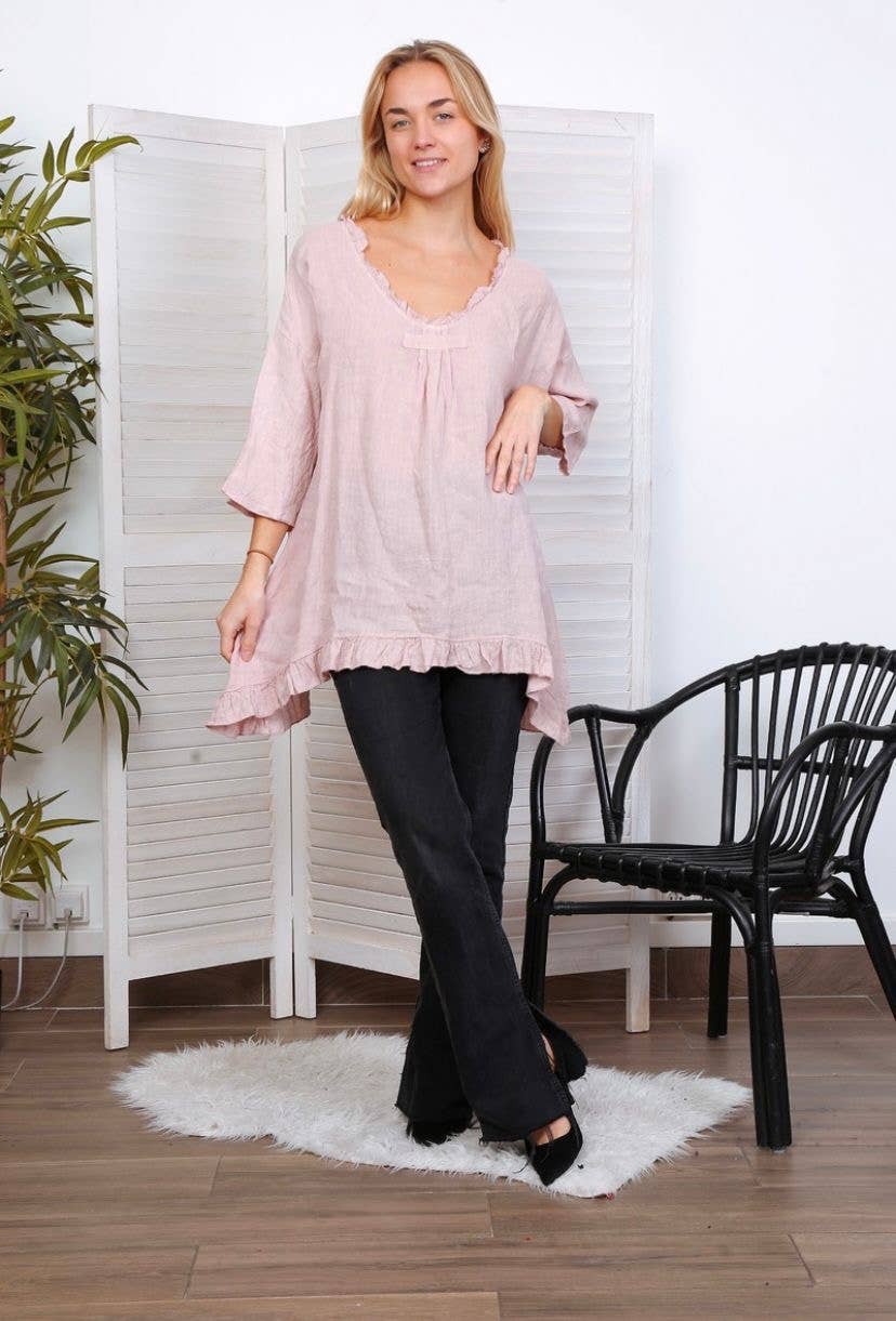 LÉA & LUC - Wholesale Tunic - Women's - 100% Linen Tunic REF.107686