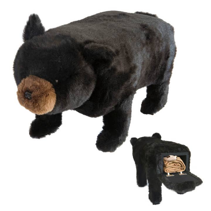 Big Ben the Black Bear Storage Footstool for wholesale by Carstens, Inc.