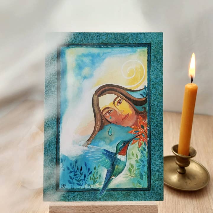 sieben lichter – wholesale Vykort – Konstvykort "Allt kommer att bli bra"4