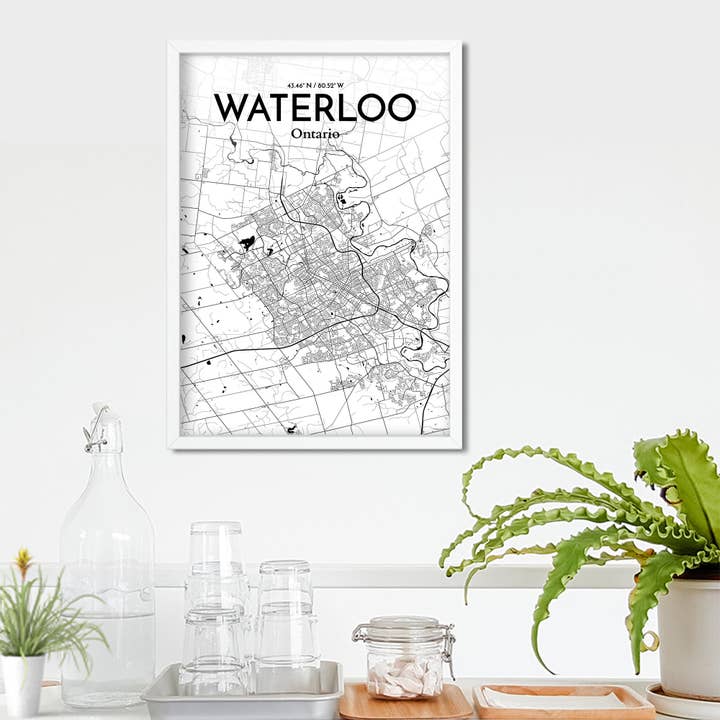 OurPoster.com - Wholesale Poster - Waterloo City Map Poster155