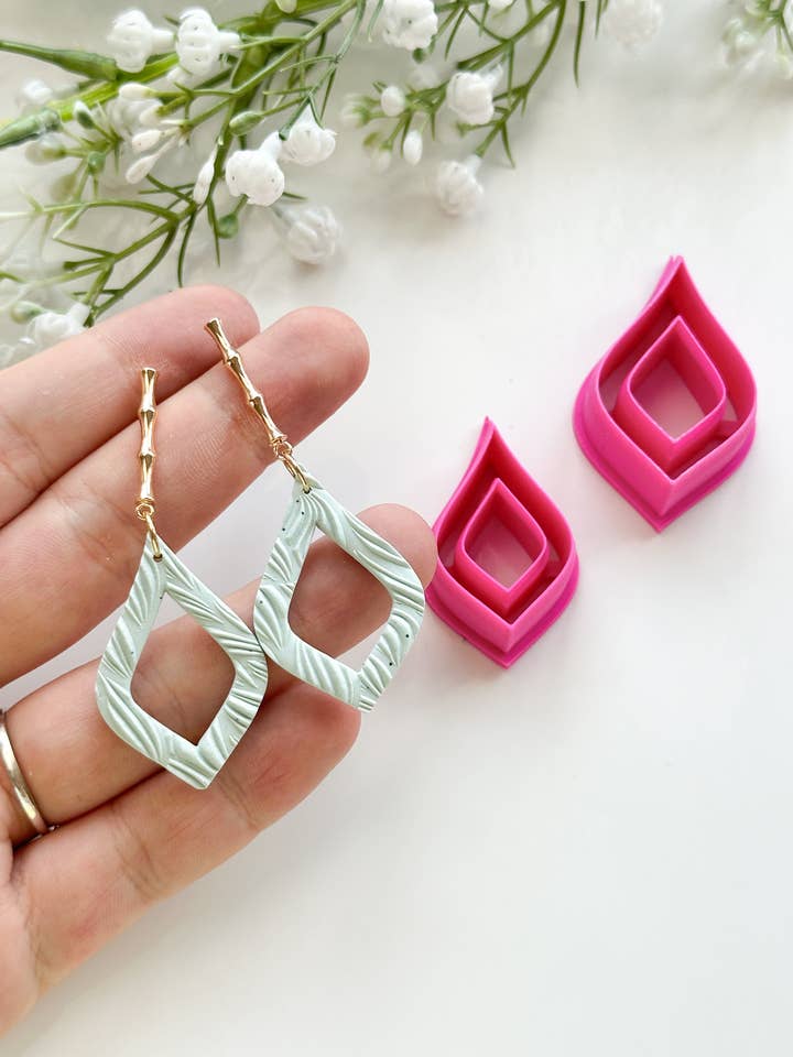 Pointy Donut Bezel Polymer Clay Cutter for wholesale by Tera Clay