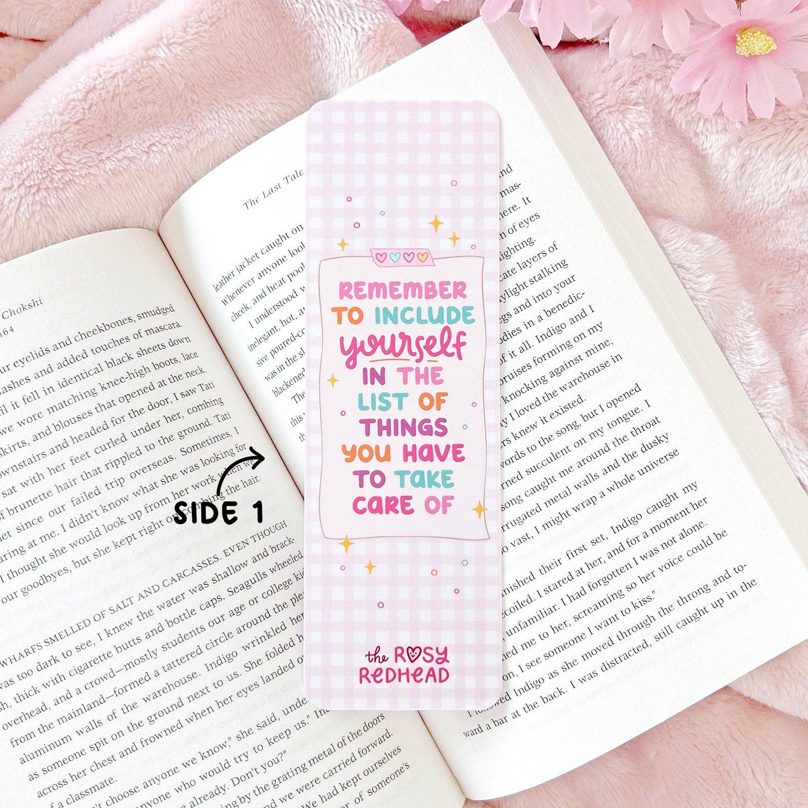The Rosy Redhead - Wholesale Bookmark - Self-care Reminder Cute Girly Positive Quote Bookmark3